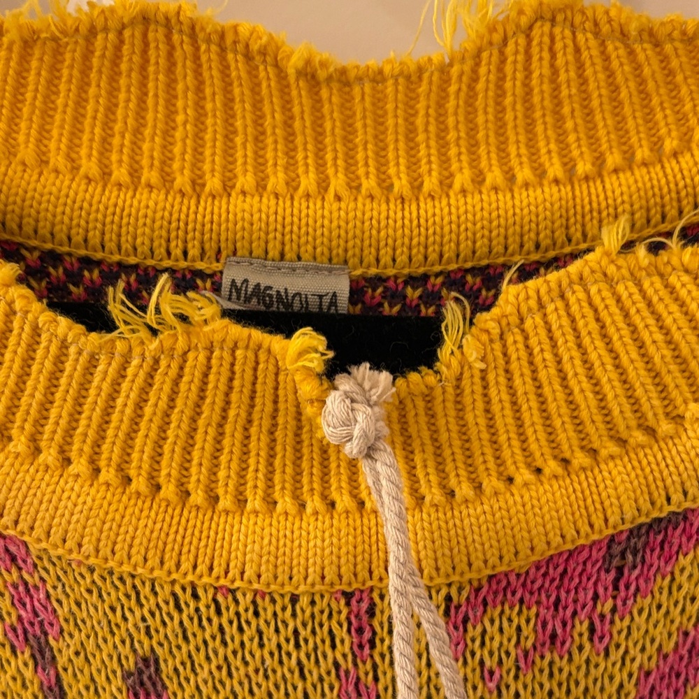 Magnolia Pearl NWT Cotton Wool Kaleidoscope sweater in Sunburst Top 2154 - Picture 4 of 10